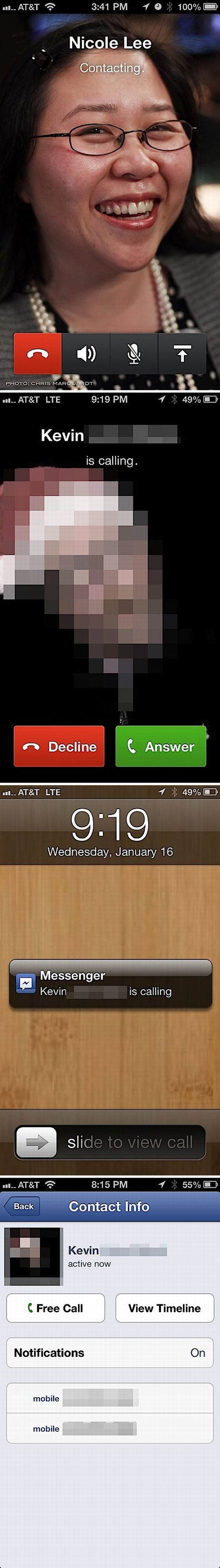 iPhone: ingyen hívás Facebookon