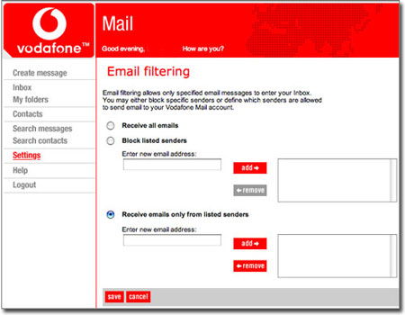 Üzleti email-szolgáltatás Vodafone-tól