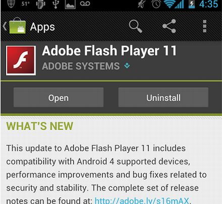 Megérkezett: Adobe Flash Android 4.0-ra