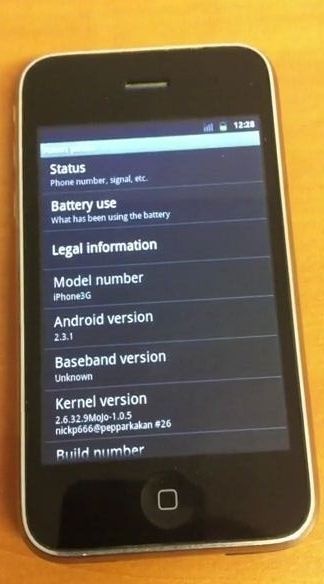 Android 2.3 iPhone 3G-n!