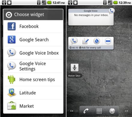 Androidon a Google Voice