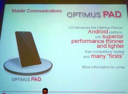 Közeleg az LG Optimus Pad