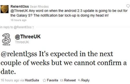 Galaxy S: Gingerbread heteken belül