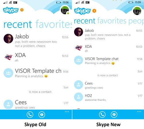 Kompakt nézetet kapott a Skype