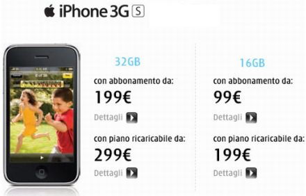 iPhone 3GS már 99 eurótól