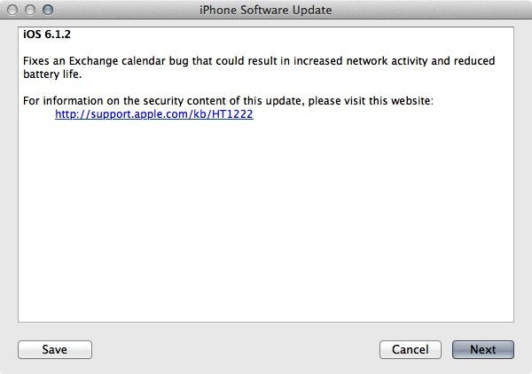 iOS 6.1.2: hibajavítás kész