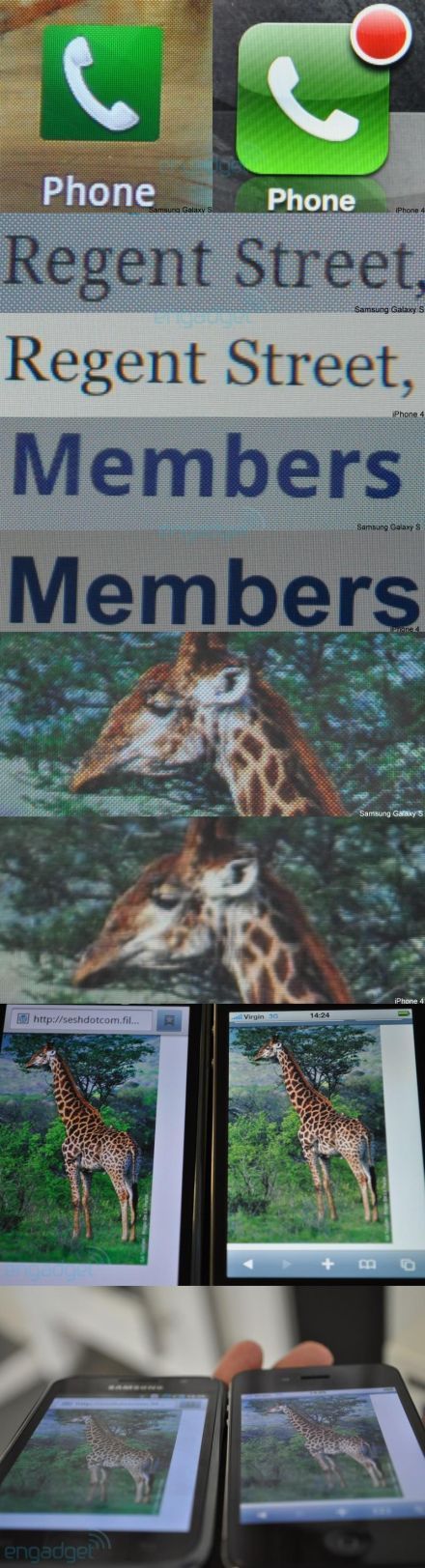 iPhone kijelzõ tesztek