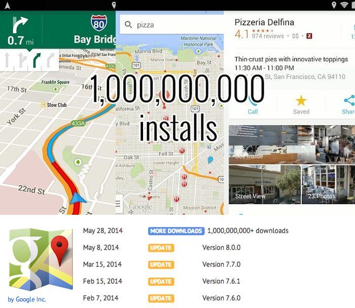 Egymilliárd Google Maps használó