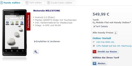 150 ezer lesz a Motorola Milestone