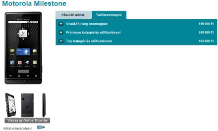 Mától kapható a Motorola Milestone 