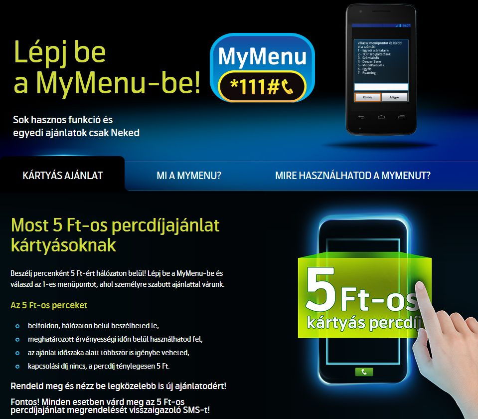 MyMenu a Telenortól: egyedi ajánlatok és ingyenes egyenleginfo kártyásoknak