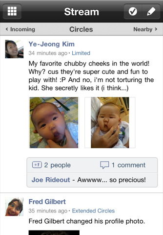 Google+ iPhone-ra