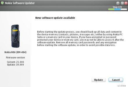 Nokia N86 szoftverfrissítés érkezett