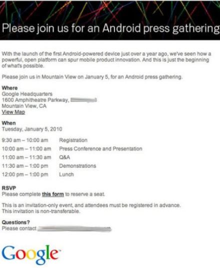 Január 5-én debütál a Google Nexus One!