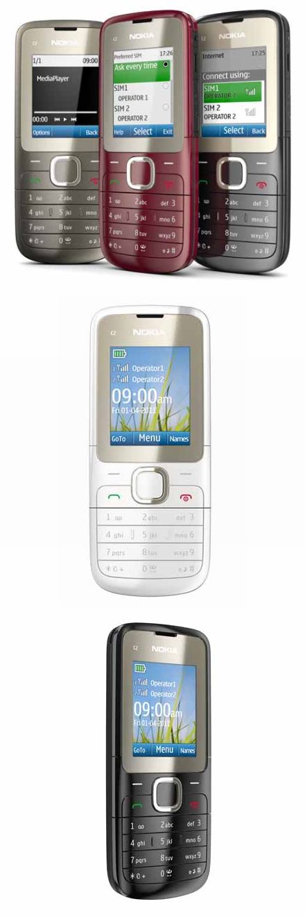 Nokia C2-00: két SIM S40-nel