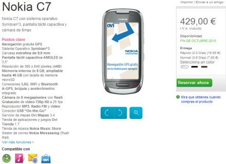 Elõrendelhetõ a Nokia C7