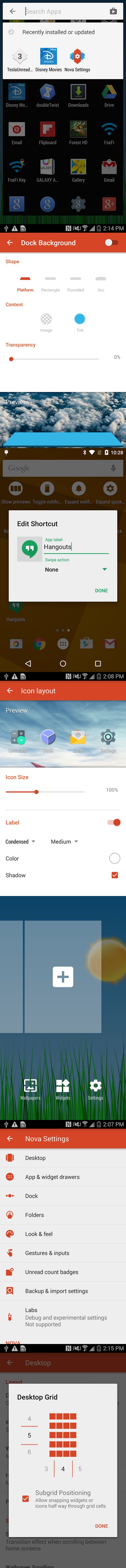 Nova Nova Launcher: Material Design a köbön
