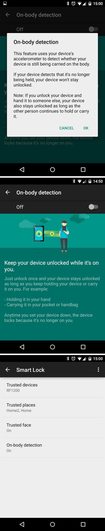 On-Body Az Android is lezár