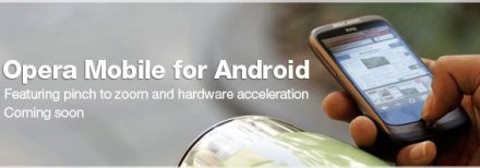 Opera Mobile hardveres gyorsítással és pinch-to-zoommal