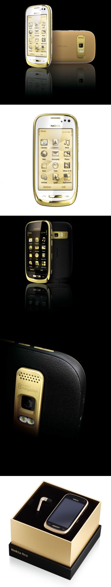 Nokia Oro: okostelefon arannyal, zafírral és bőrből