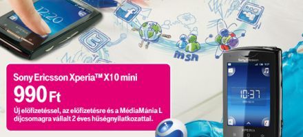 Sony Ericsson Xperia X10 Mini ajándék CD-vel