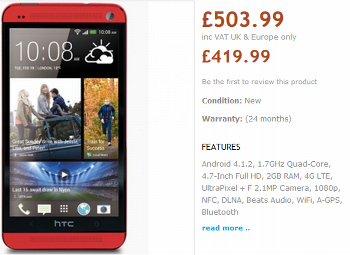 Piros HTC One Jön a gyönyörű kék HTC One