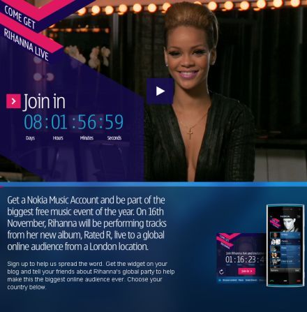 Ingyen Rihanna koncert a Nokia jóvoltából