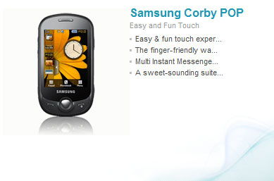 Itt a Samsung Corby Pop