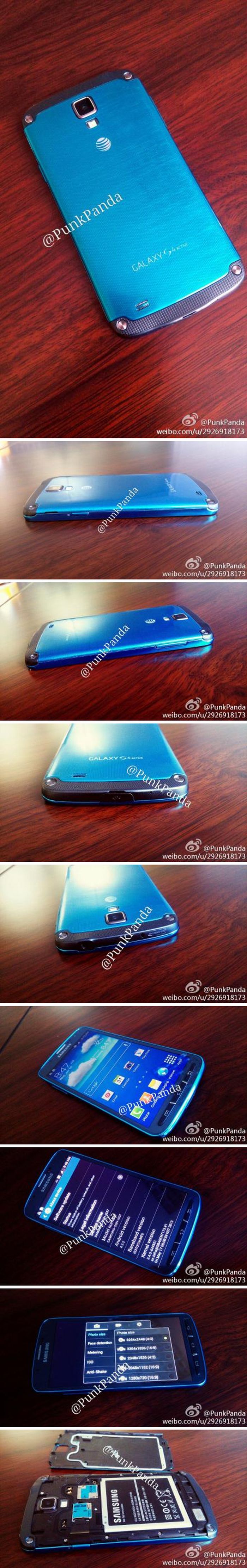 Élőben a kék Samsung Galaxy S4 Active-val