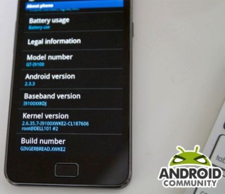 Máris frissül a Samsung Galaxy S II