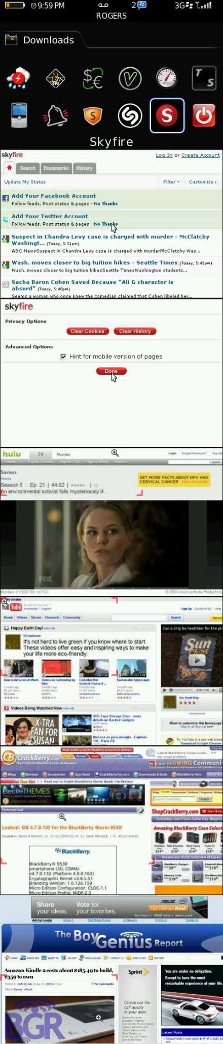 Skyfire böngészõ Blackberryre