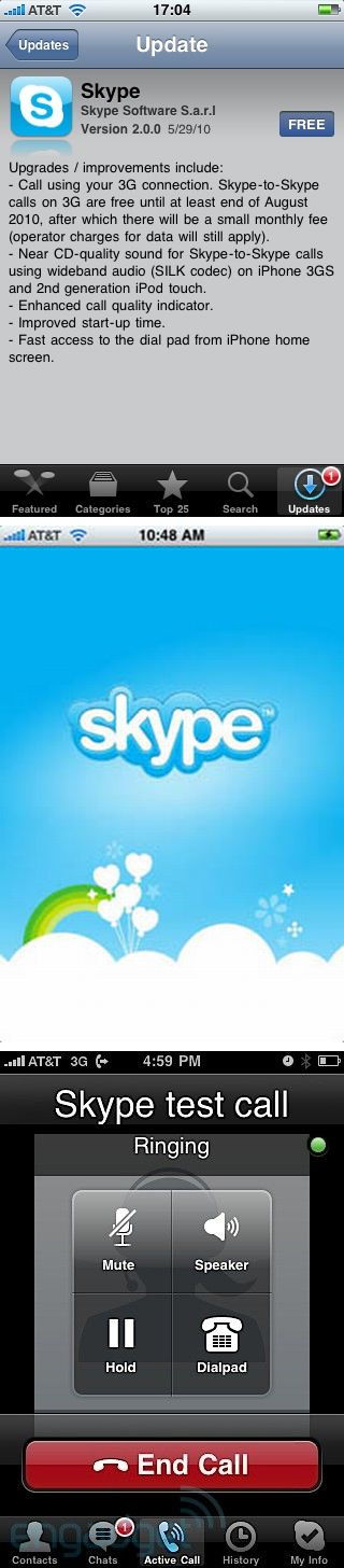 Milliók Skype-olnak iPhone-on