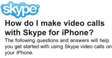 2011: Skype videóhívás iPhone-on