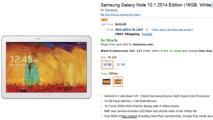 Ennyibe kerül a Samsung Galaxy Note 10.1 2014