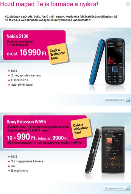 Két akciós mobil a T-nél