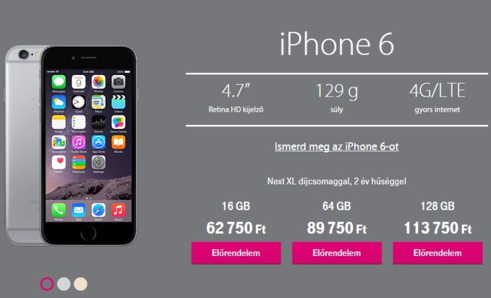 Minden szolgáltatónál rendelhetõ az iPhone 6 és Plus