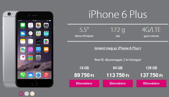 Minden szolgáltatónál rendelhetõ az iPhone 6 és Plus