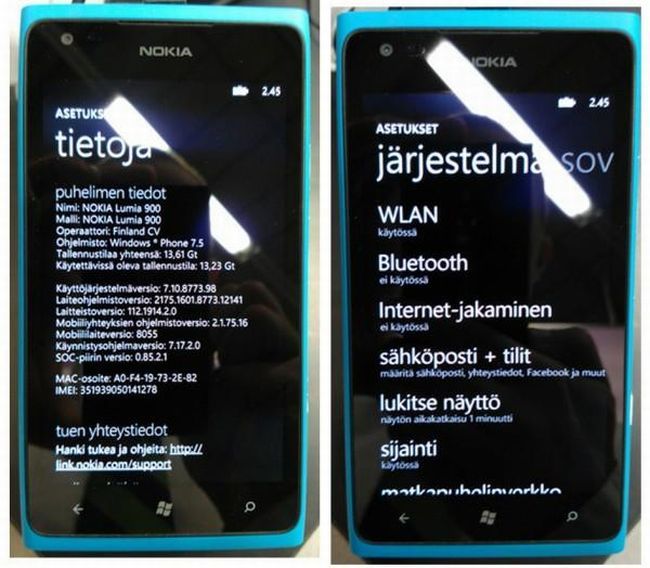 Nokia Lumia 900: WP 7.5 Tangoval