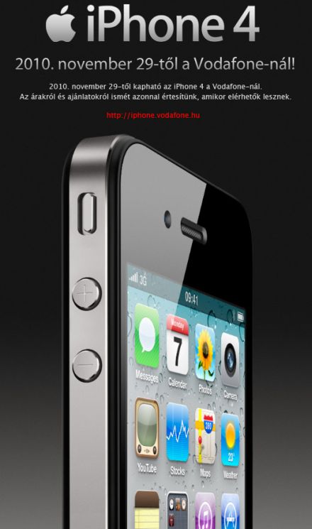 iPhone 4 a Vodafone-nál!