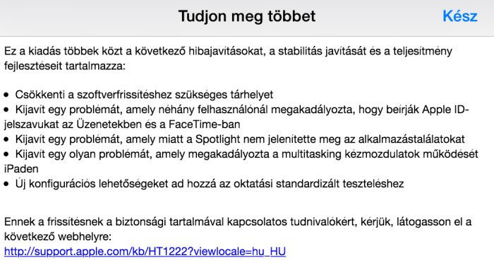 Megjelent az iOS 8.1.3 update
