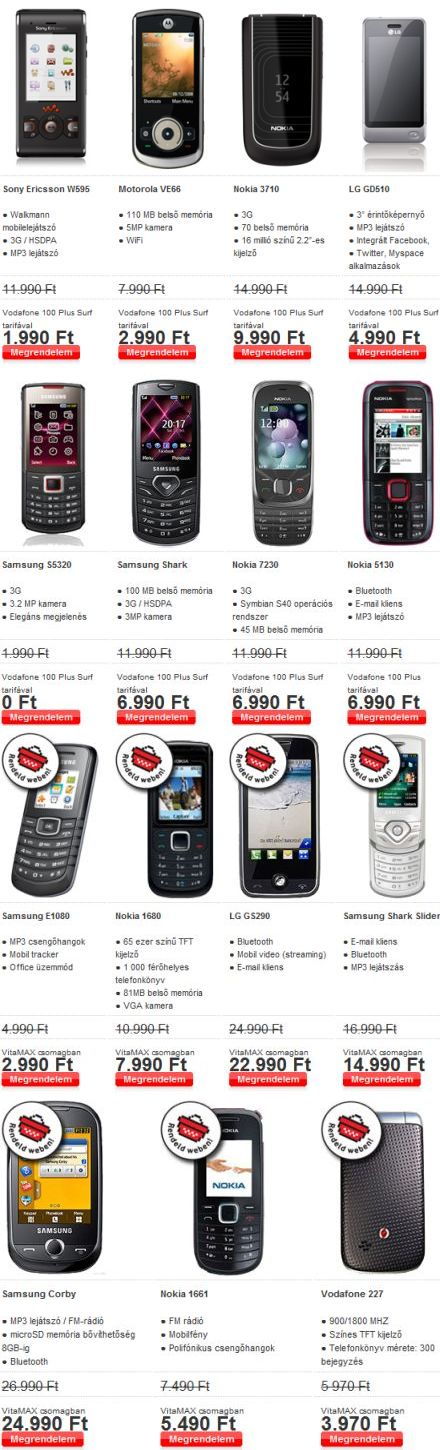 Hatalmas akció a Vodafone-nál