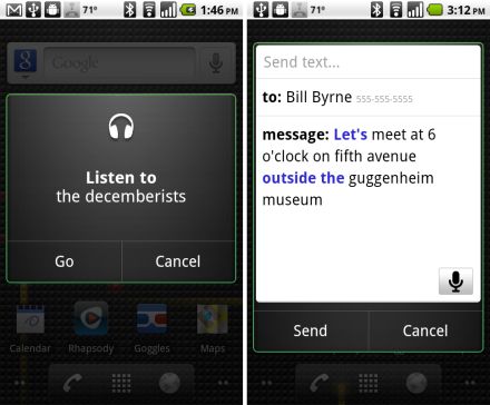 Hangvezérelt Android mobilok