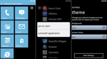 Windows Phone 7 kezelőfelület Androidra