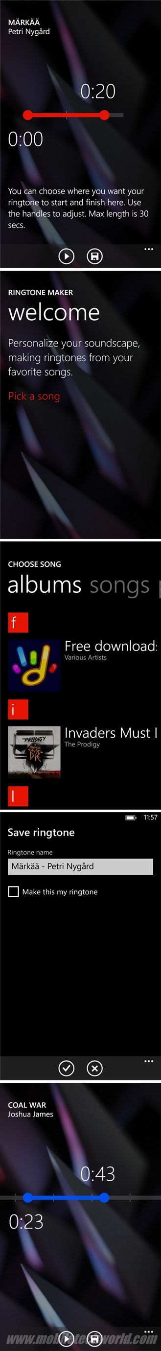 Nokia csengőhangkészítő WP8 Lumiákra