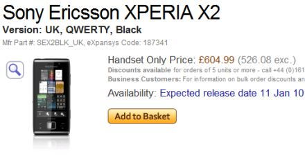 2010-ben jön csak az Xperia X2?