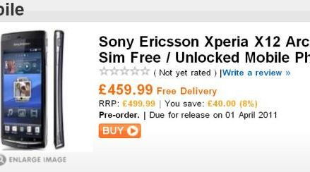 Előrendelhető az Xperia Arc!