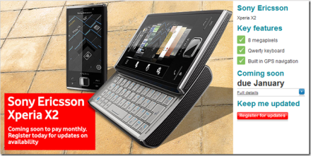 Tovább késik a Sony Ericsson Xperia X2  