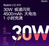 1 óra alatt feltölt a 4500 mAh-s Redmi K30
