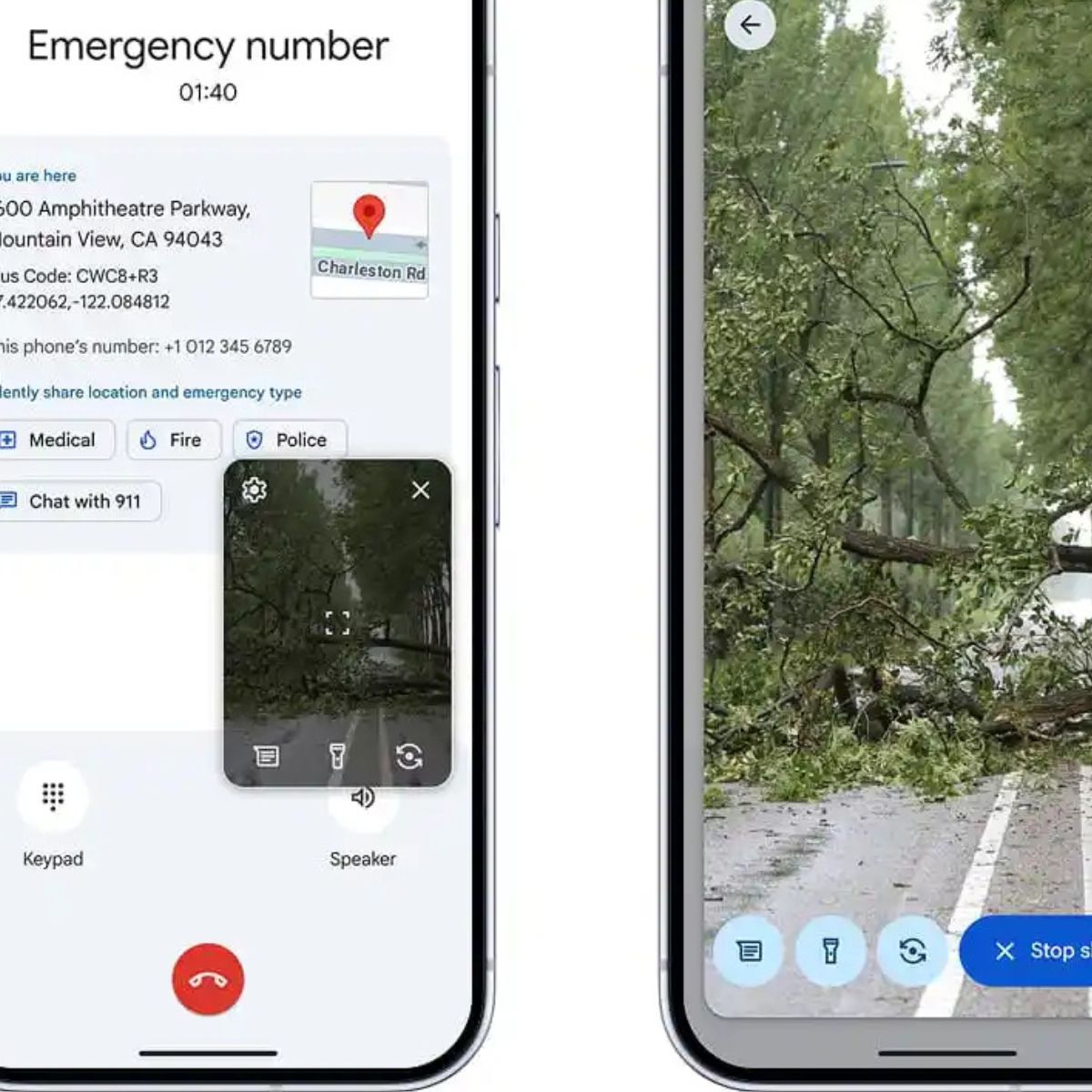 A Google lehetővé teszi a valós idejű videómegosztást vészhelyzetben