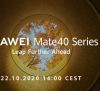 Huawei Mate40 bejelentés október 22-én